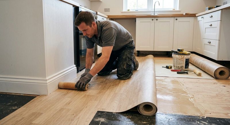 Sheet Linoleum Installation in Poway, CA